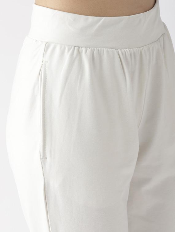 high rise solid track pants - 17664756 - Standard Image - 3
