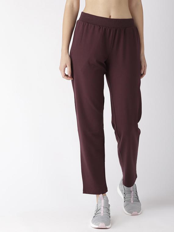 high rise solid track pants - 17664758 - Zoom Image - 0