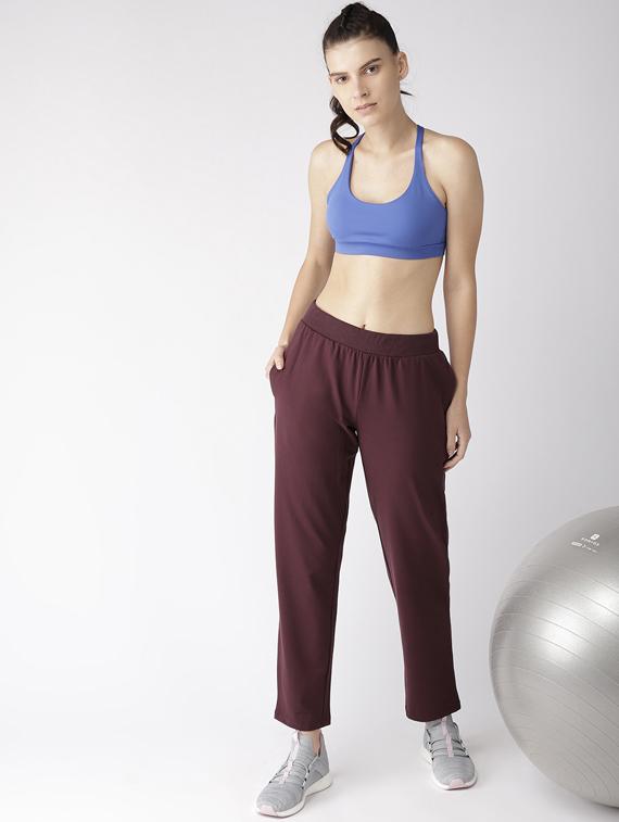 high rise solid track pants - 17664758 - Standard Image - 3