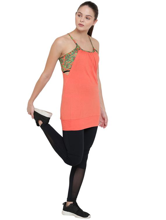 sports bra attached with tank tee - 17664778 - Standard Image - 3