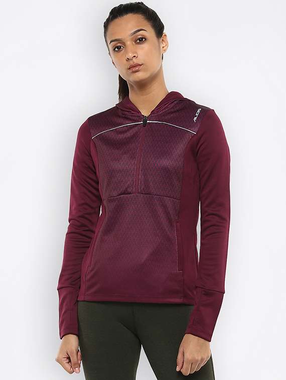 hooded neck printed jacket