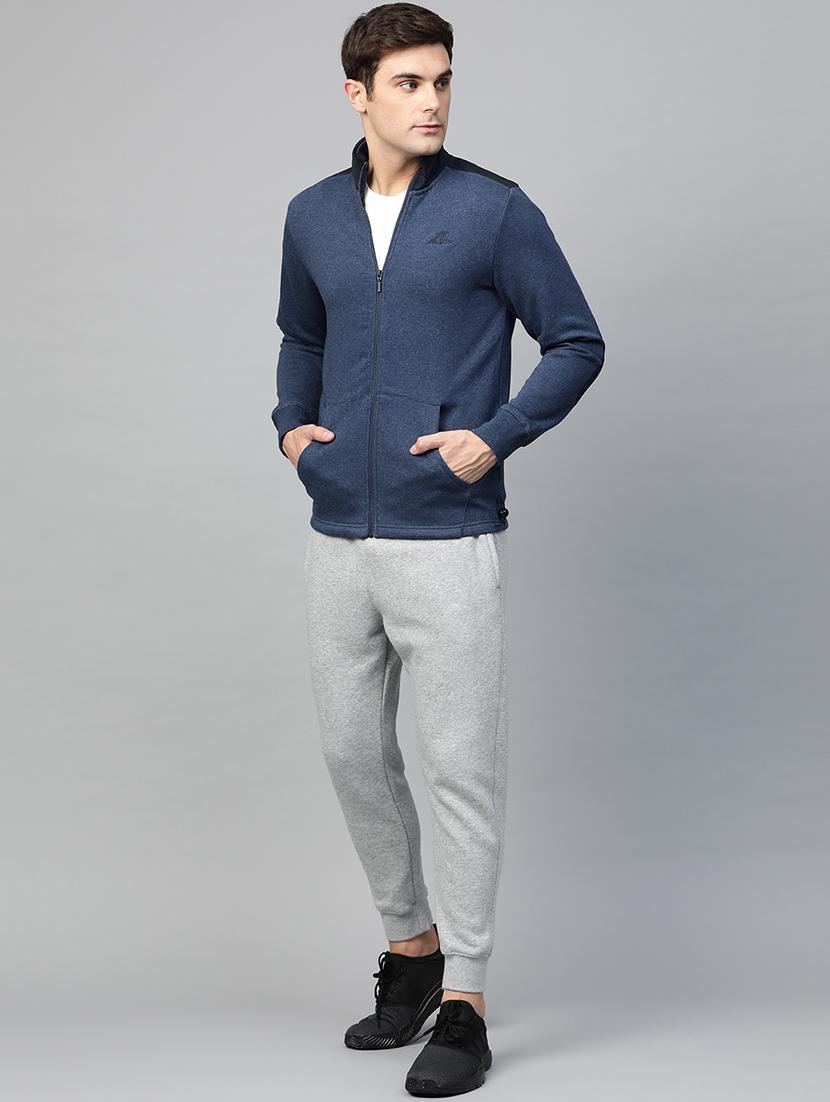 navy blue solid casual jacket - 17665209 - Standard Image - 3