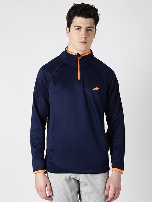navy blue solid sweatshirt - 17665216 - Standard Image - 0