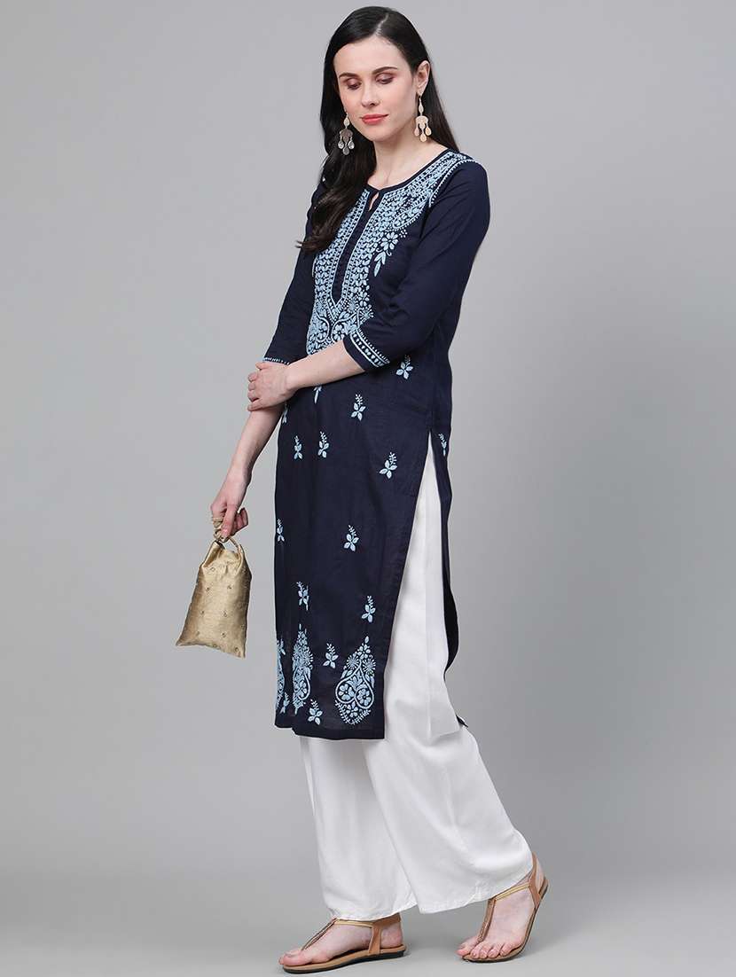 women's straight kurta - 17665892 - Standard Image - 3