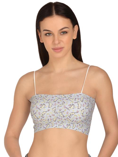 grey nylon bralette bra - 17665910 -  Standard Image - 0