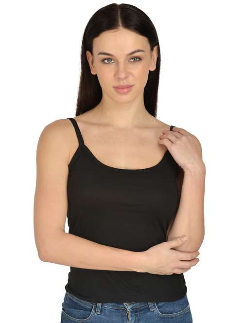 black cotton camisole - 17665934 - Standard Image - 0