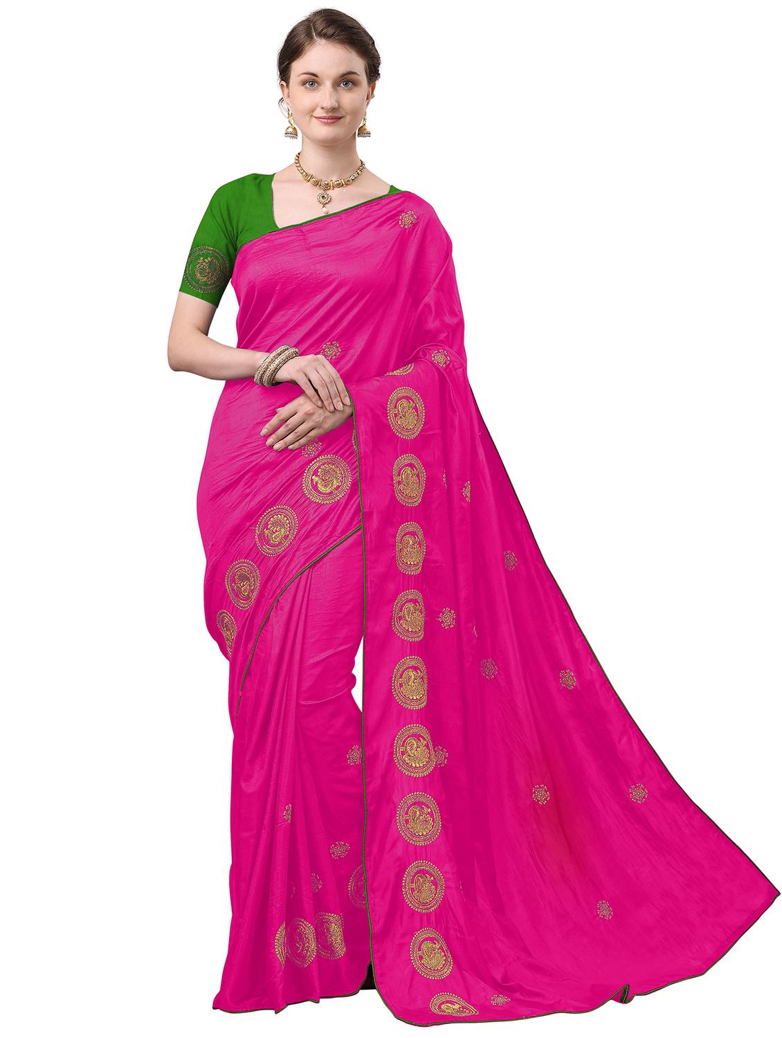 ethnic motifs embroidered saree - 17665941 - Zoom Image - 0