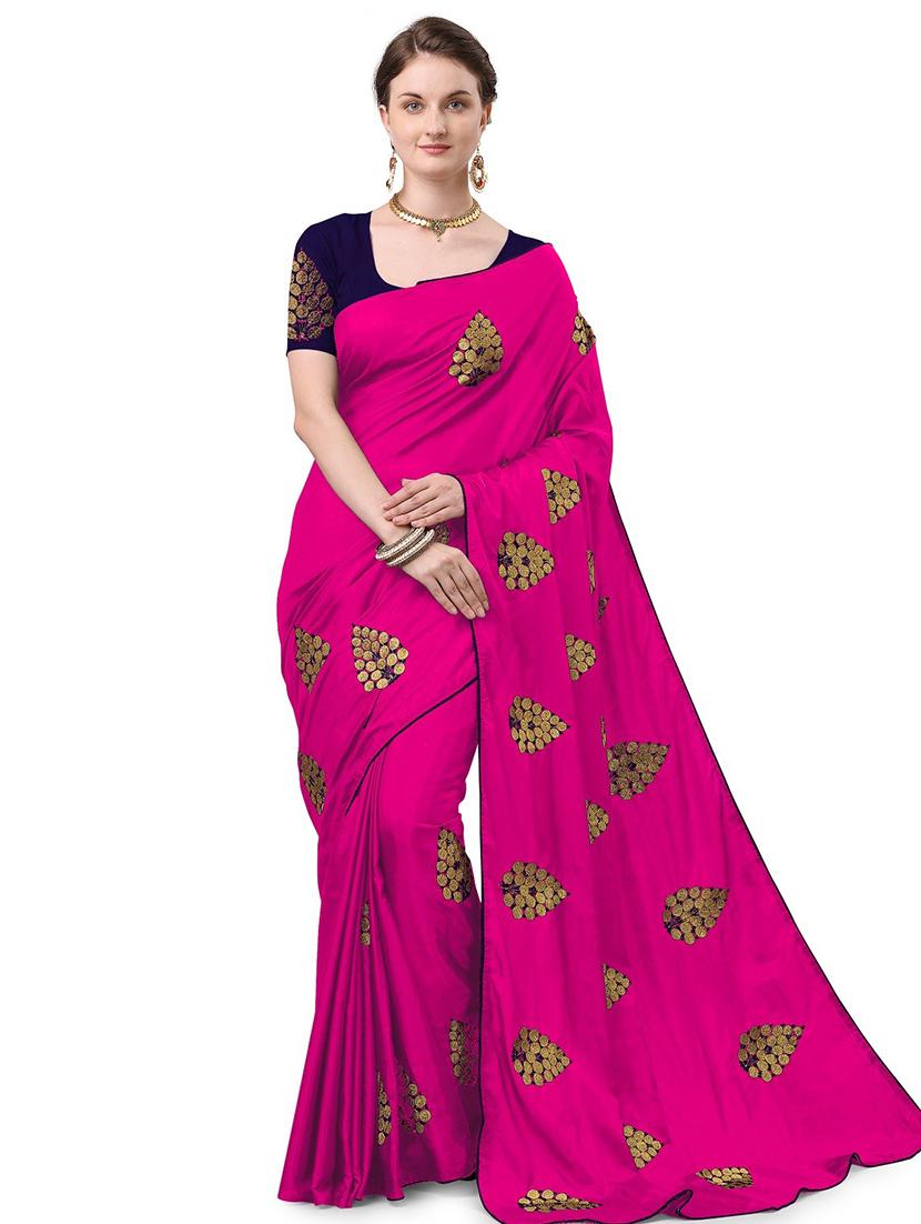ethnic motifs embroidered saree - 17665951 - Zoom Image - 0