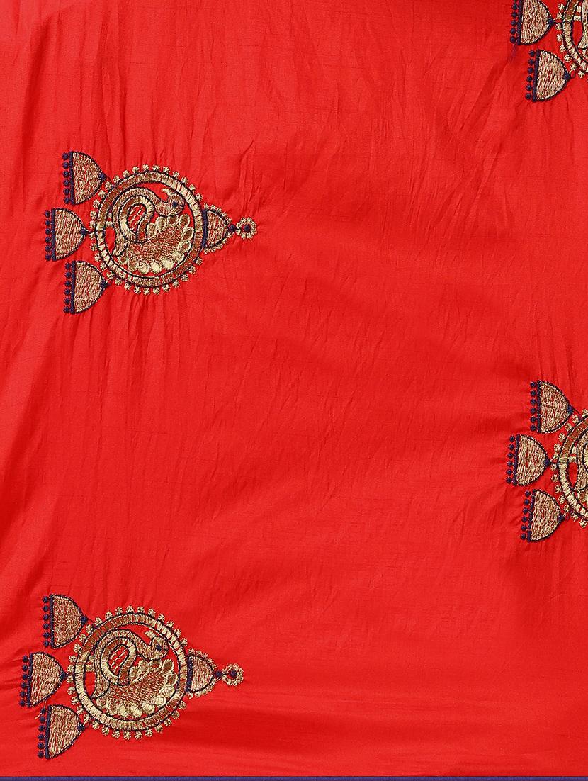 ethnic motifs embroidered saree - 17665958 - Standard Image - 3
