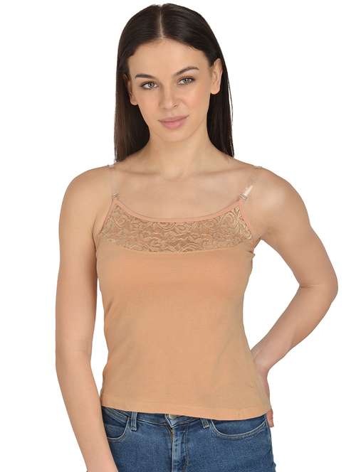beige cotton camisole - 17665961 - Standard Image - 0