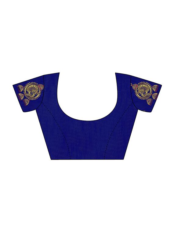 ethnic motifs embroidered saree - 17665965 - Standard Image - 3