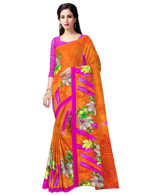 floral printed saree with blouse - 17665969 -  Standard Image - 0