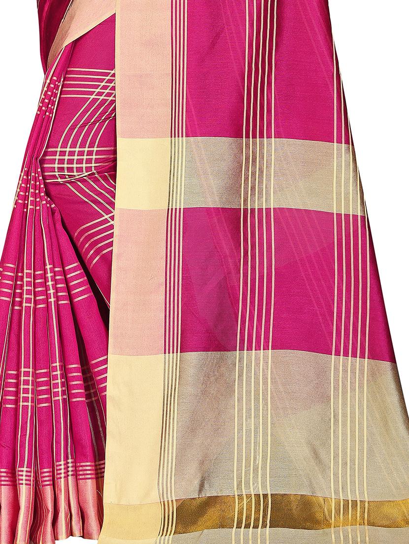 striped woven saree - 17665971 - Standard Image - 3