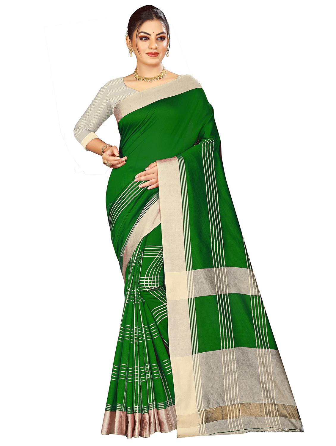 striped woven saree - 17665975 - Zoom Image - 0