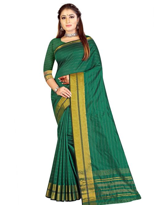 striped woven saree with blouse - 17665989 -  Standard Image - 0