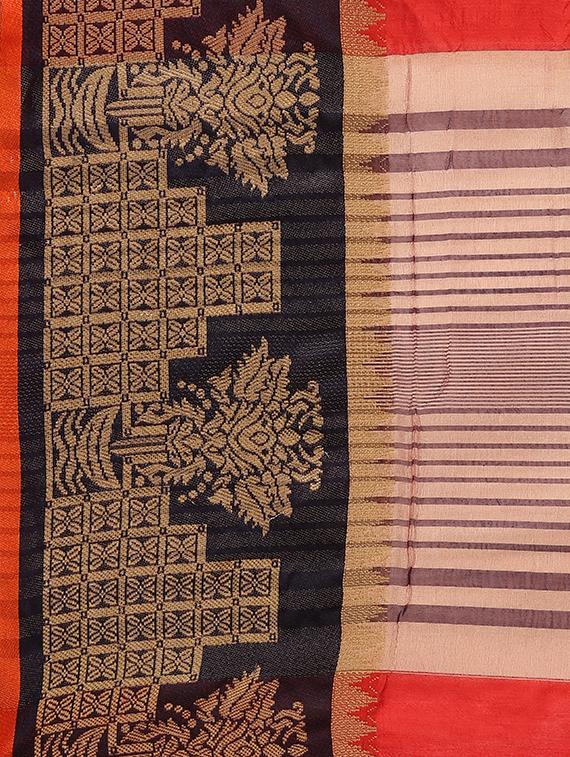 self design woven saree with blouse - 17666011 - Standard Image - 3