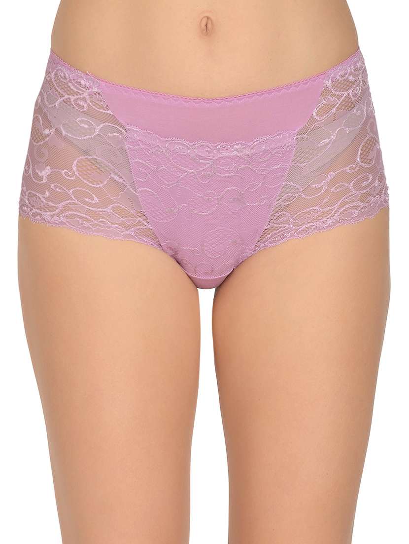 purple solid hipster panty