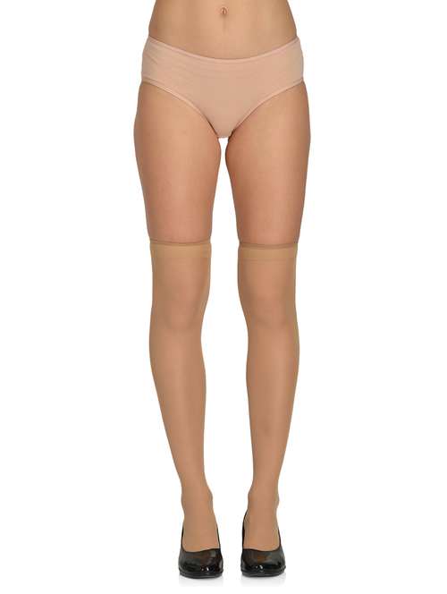 beige nylon stockings