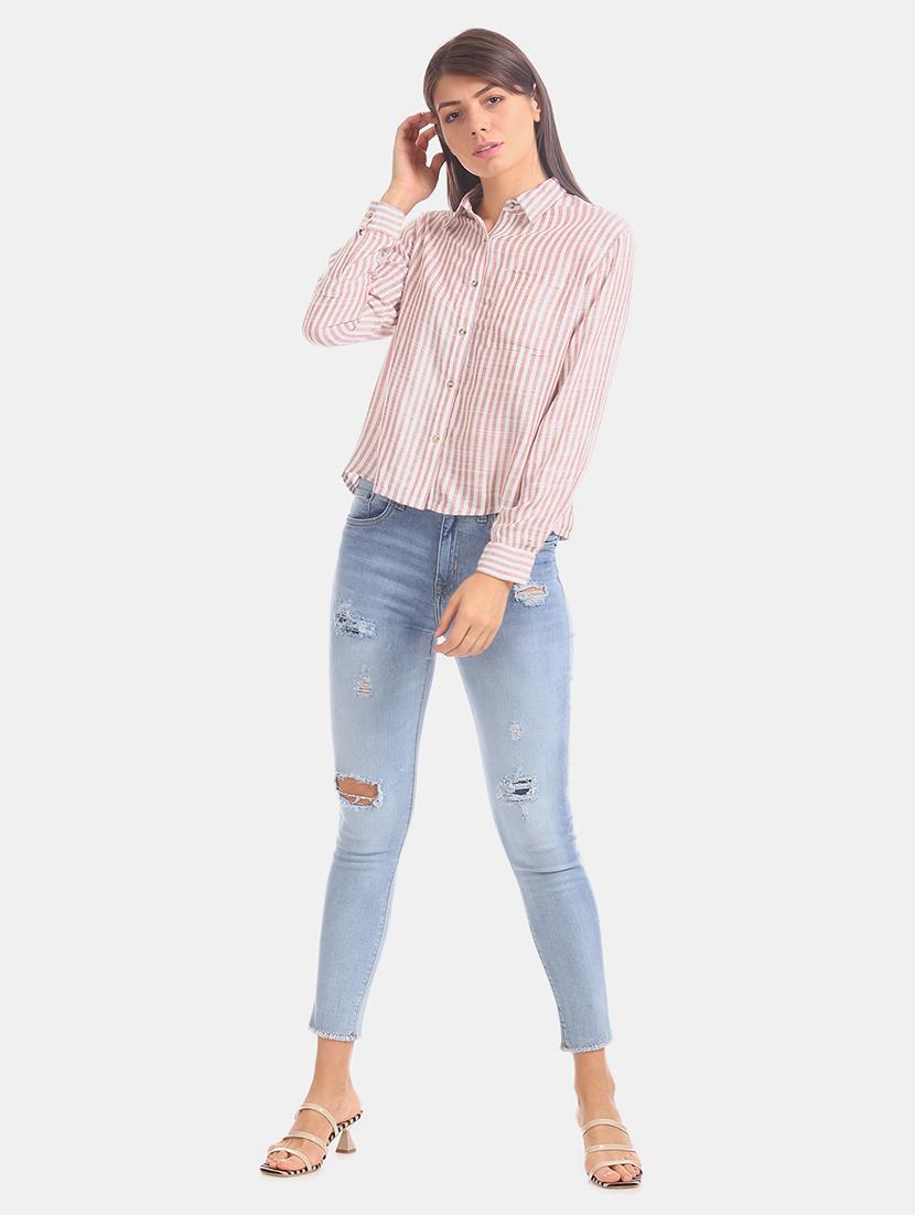 long sleeves striped shirt - 17666958 - Standard Image - 3