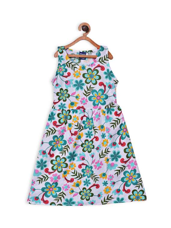 girls round neck sleeveless frock