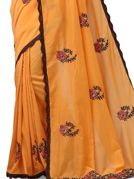 ethnic motifs embroidered saree - 17668330 -  Standard Image - 3