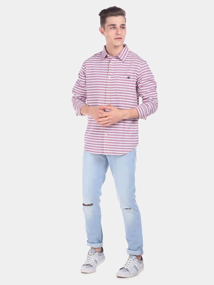 pink striped casual shirt - 17668518 -  Standard Image - 3