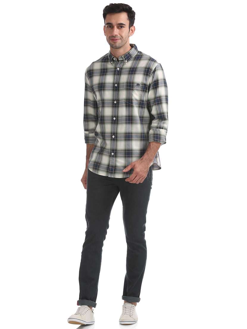 multi colored checkered casual shirt - 17668523 - Standard Image - 3