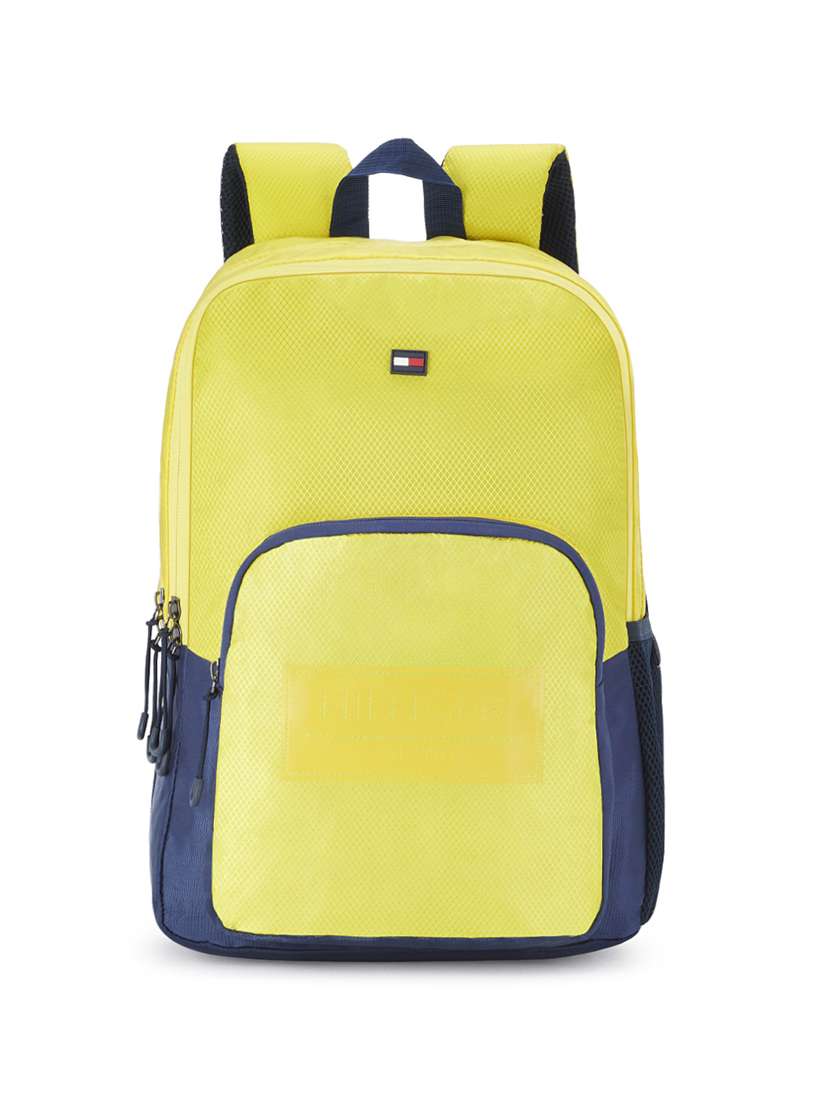 yellow  polyester backpack