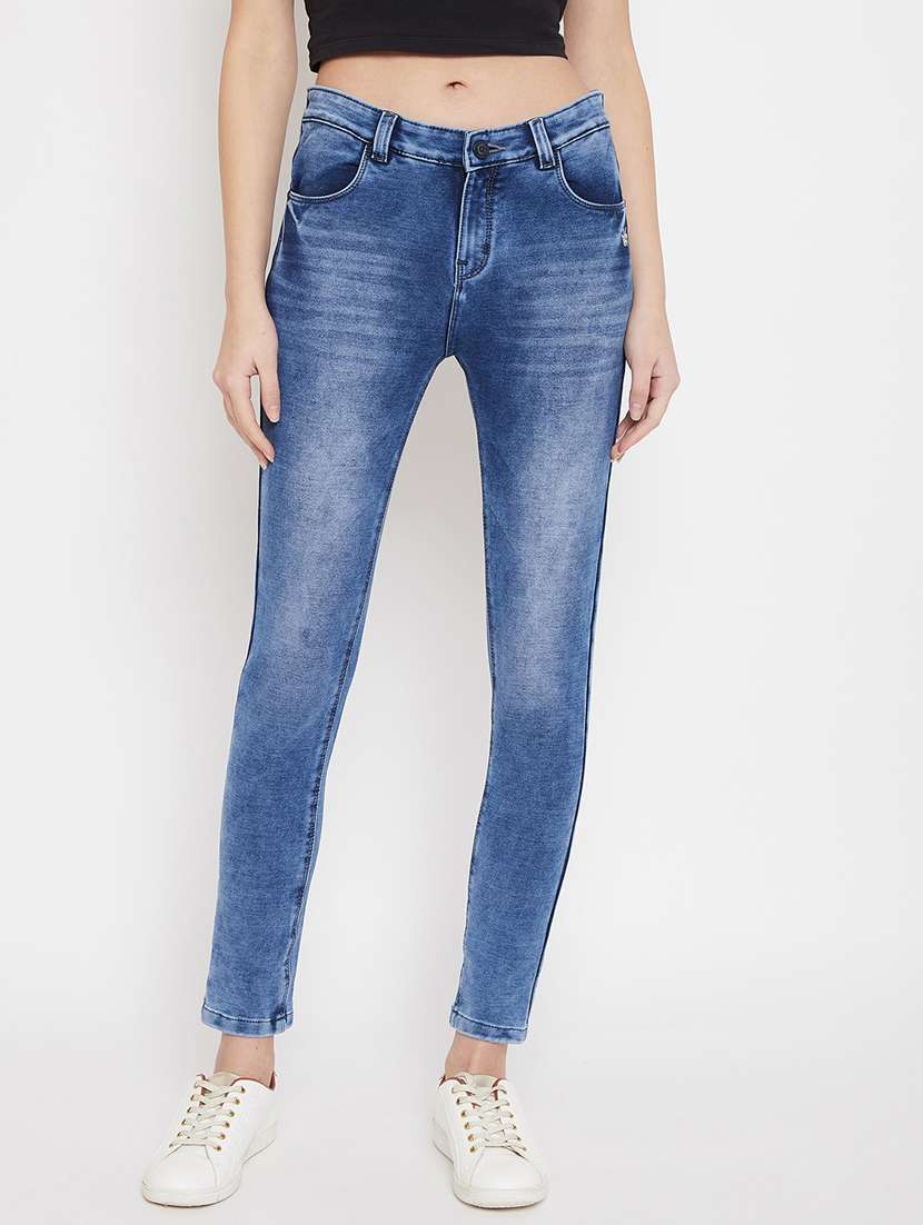 women's plain slim fit jeans