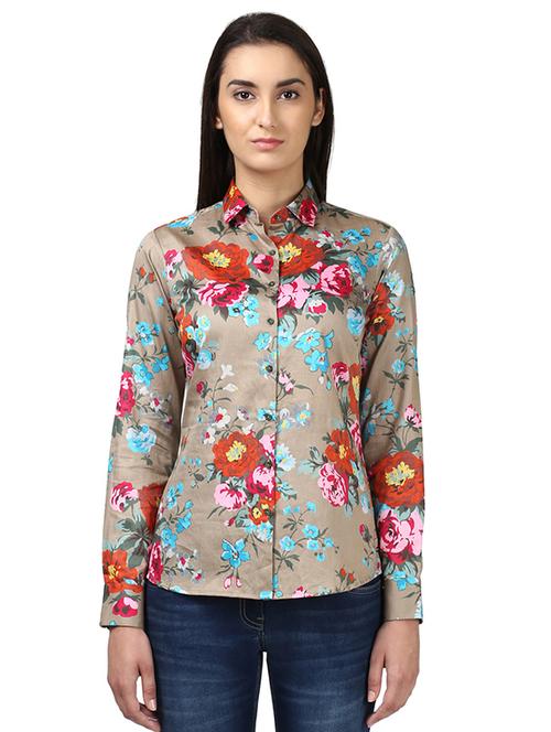 long sleeved floral shirt - 17669628 - Standard Image - 0