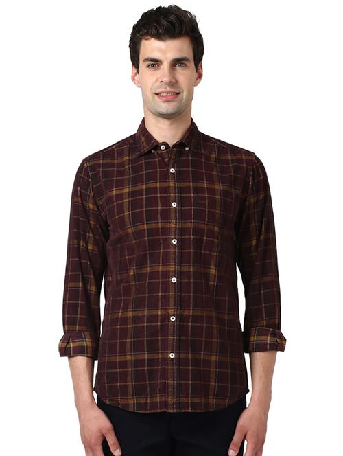 brown checkered casual shirt - 17669784 -  Standard Image - 0