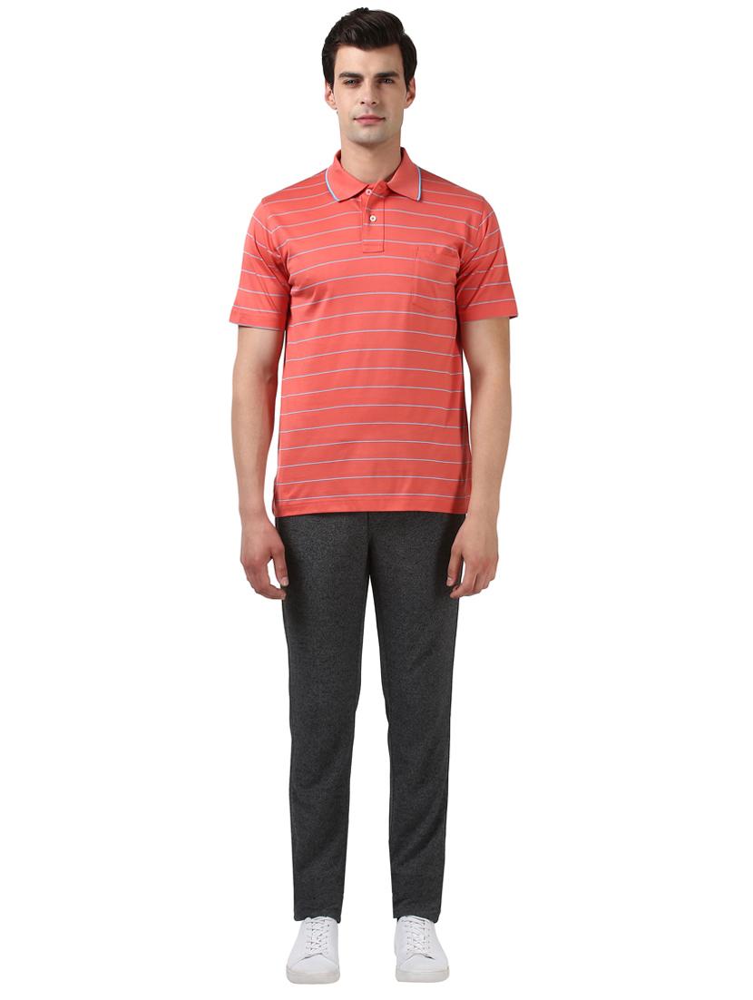orange striped polo t-shirt - 17670180 - Standard Image - 3