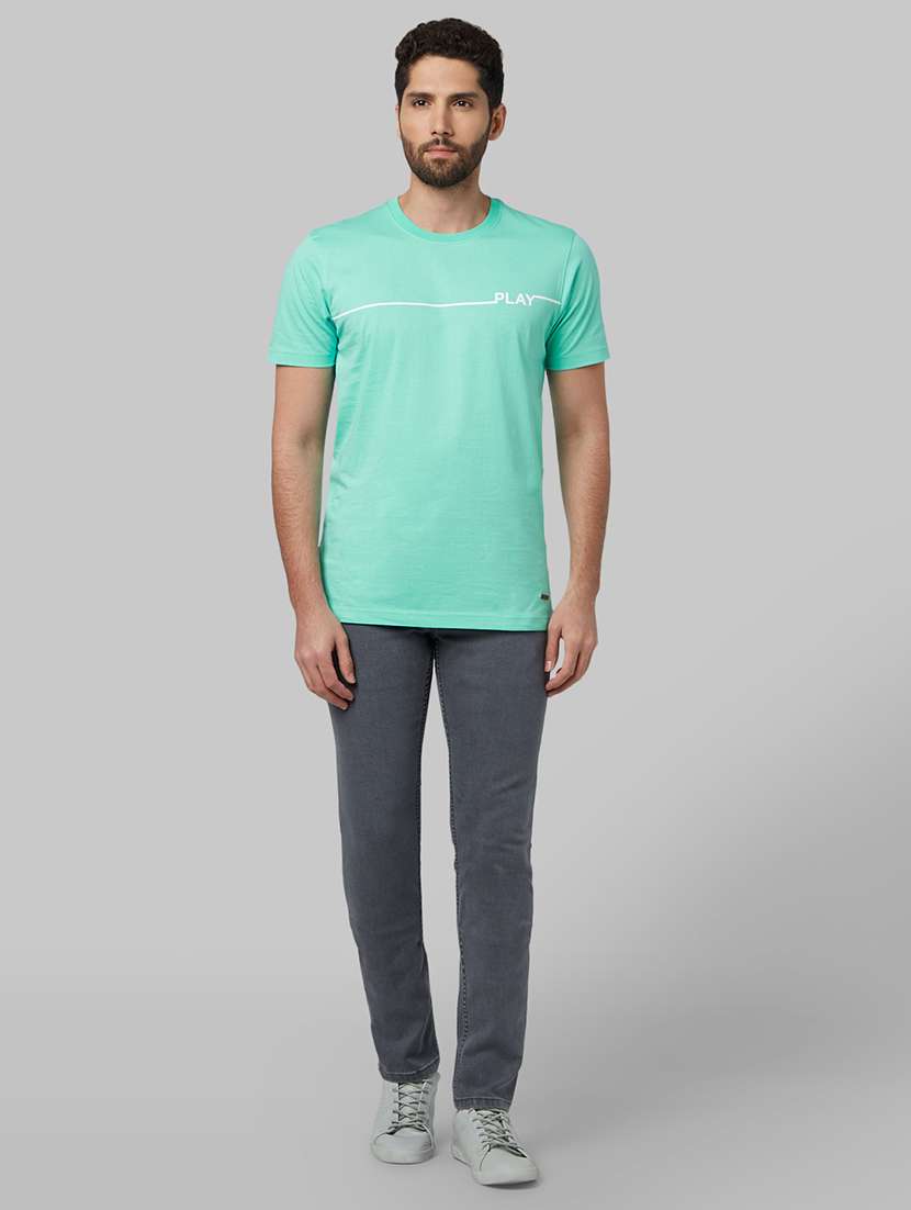 men crew neck chest print t-shirt - 17670240 -  Standard Image - 3