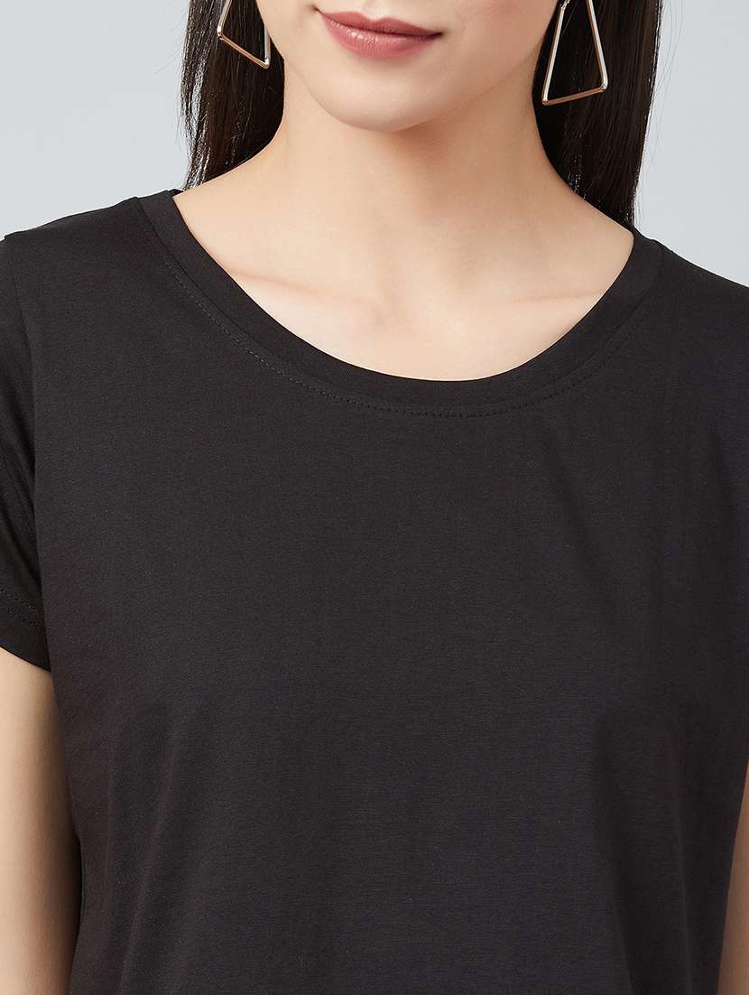 women's plain round neck t-shirt - 17671446 -  Standard Image - 5