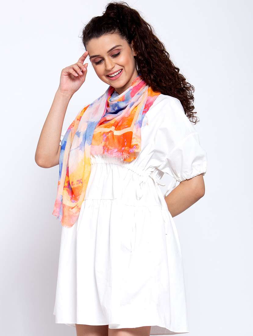 Orange Rayon Scarf