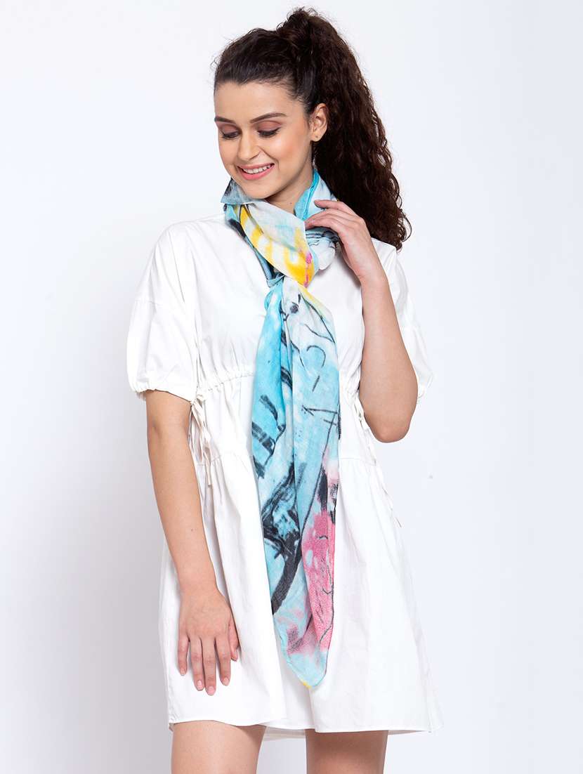 Blue Cotton Scarf