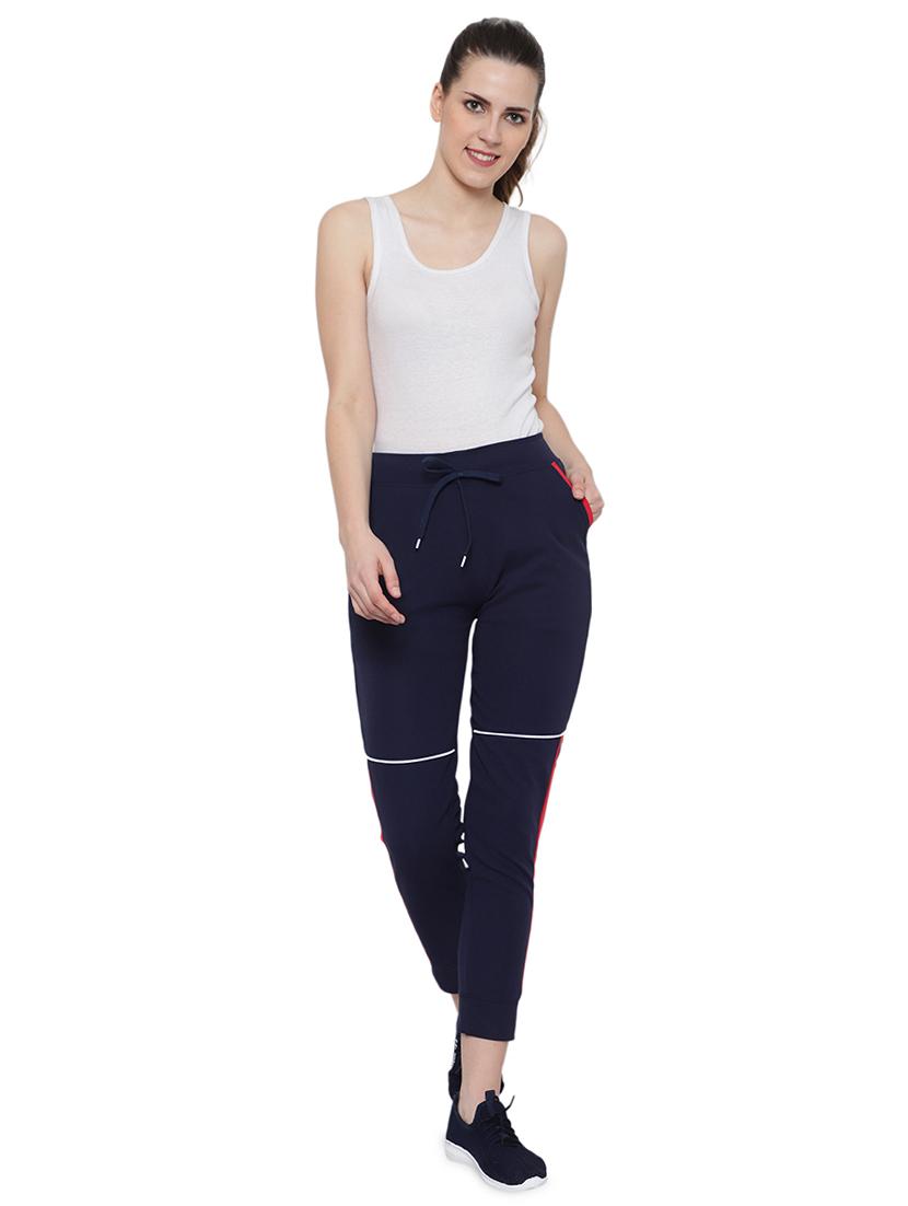 drawstring waist contrast panel track pant - 17672303 - Standard Image - 3