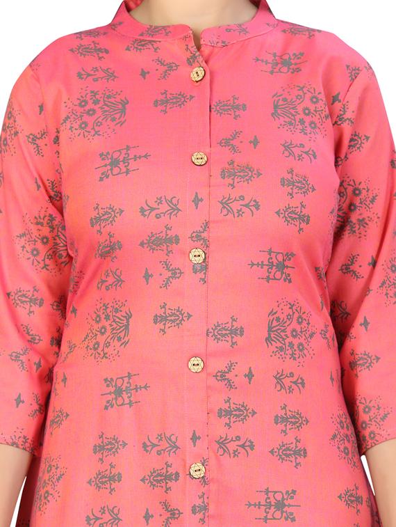 red cotton suit set - 17673469 - Standard Image - 3