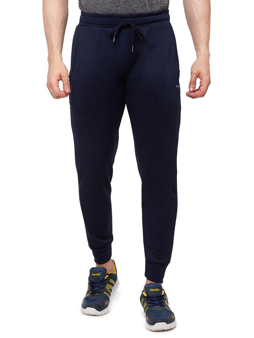 navy blue solid joggers track pant - 17676209 -  Zoom Image - 0