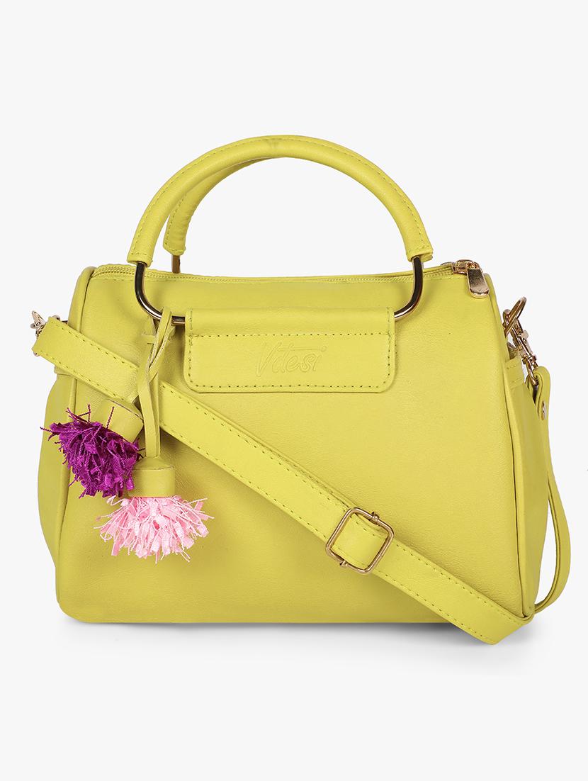 yellow leatherette (pu) handbag - 17677035 - Zoom Image - 0