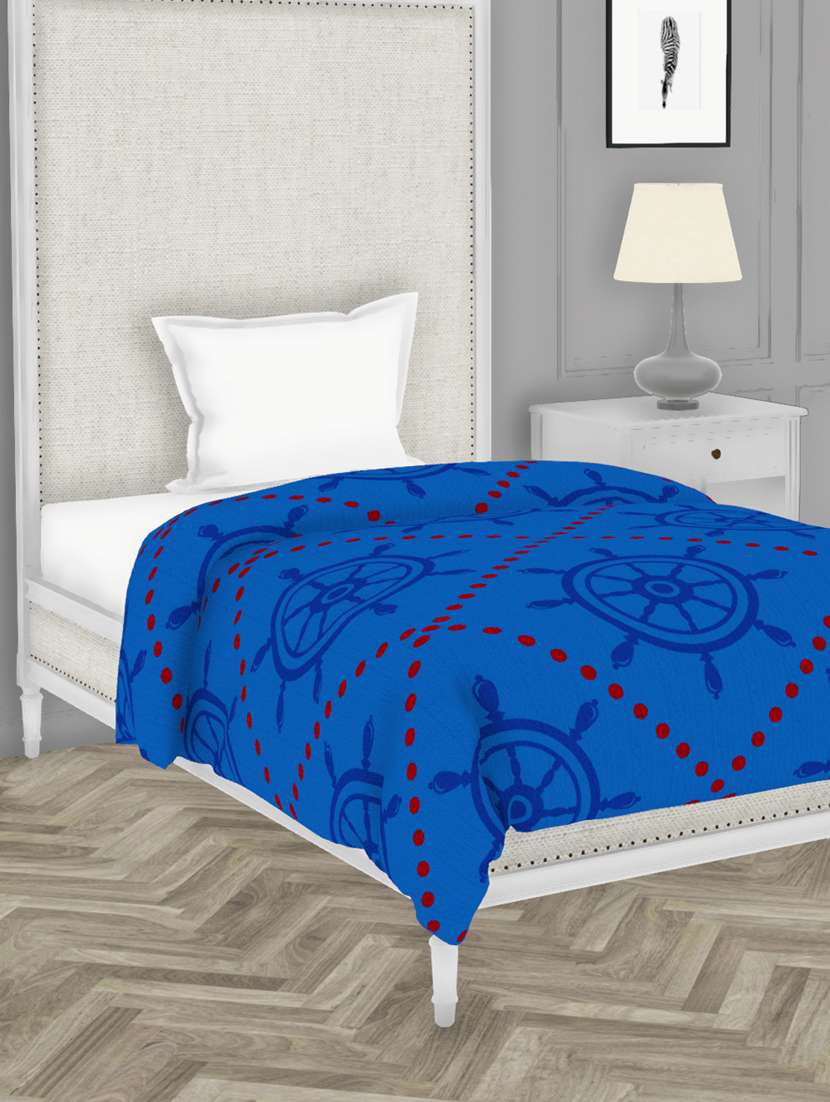 bianca 100% cotton all-weather ac single comforter [150gsm micro-silk filling & 144tc cotton fabric] with health layer -1pc set-