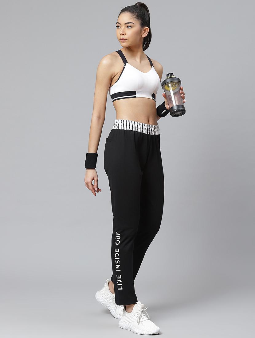 black cotton track pants - 17678987 - Standard Image - 3