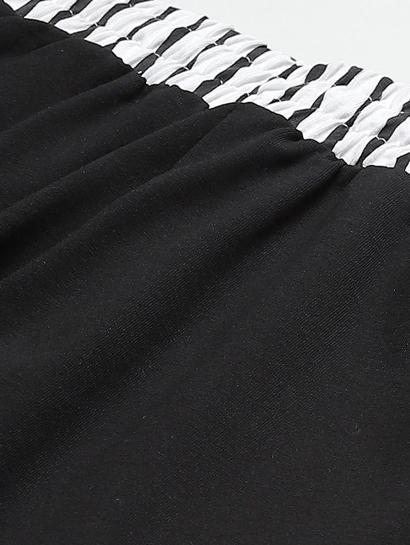 black cotton track pants - 17678987 - Standard Image - 5
