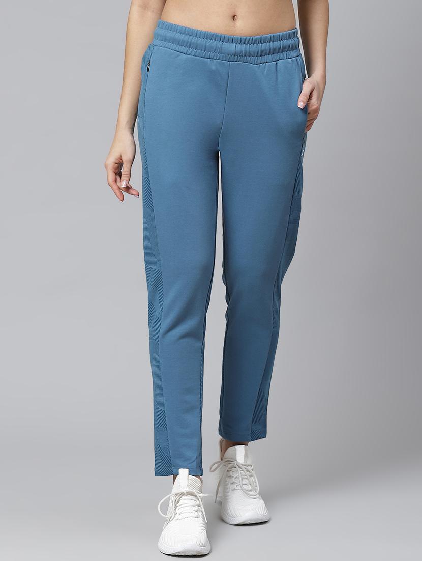 blue cotton track pants - 17678989 -  Zoom Image - 0