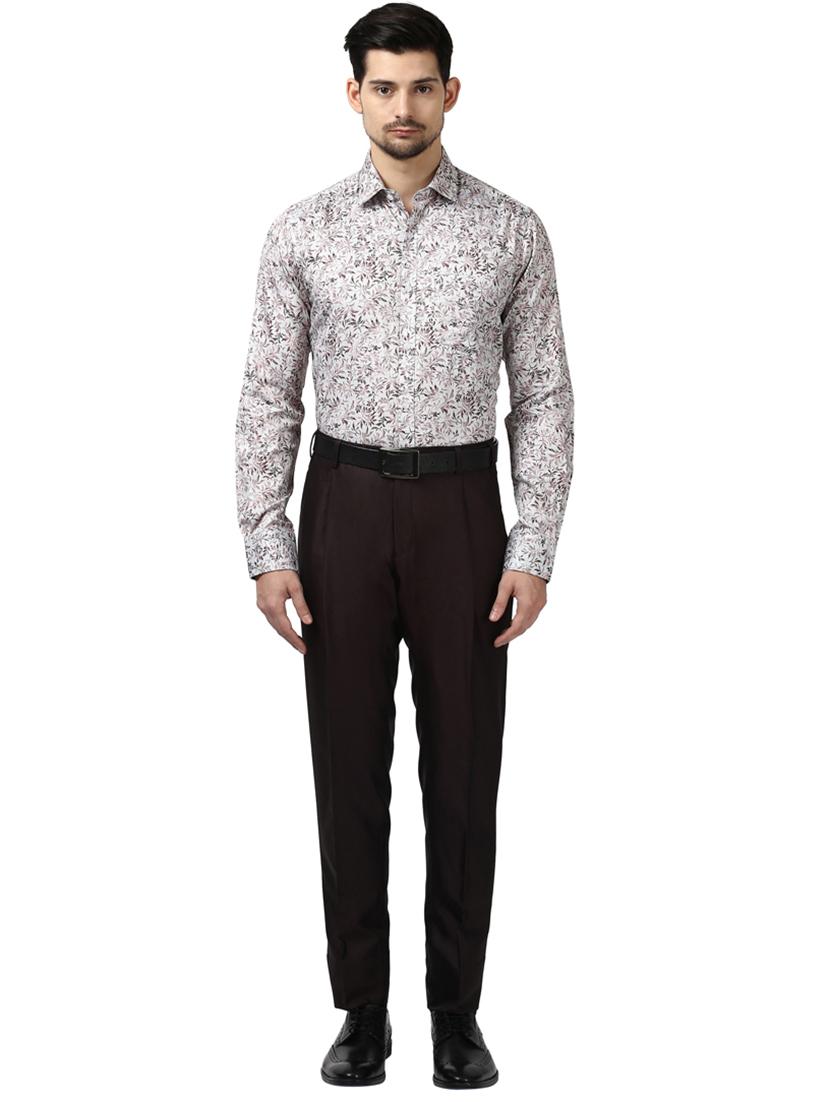 off white printed formal shirt - 17679103 - Standard Image - 3
