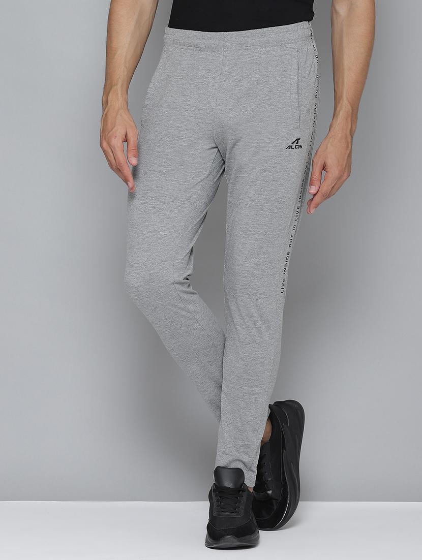 grey side taped ankle length track pant - 17679608 - Zoom Image - 0