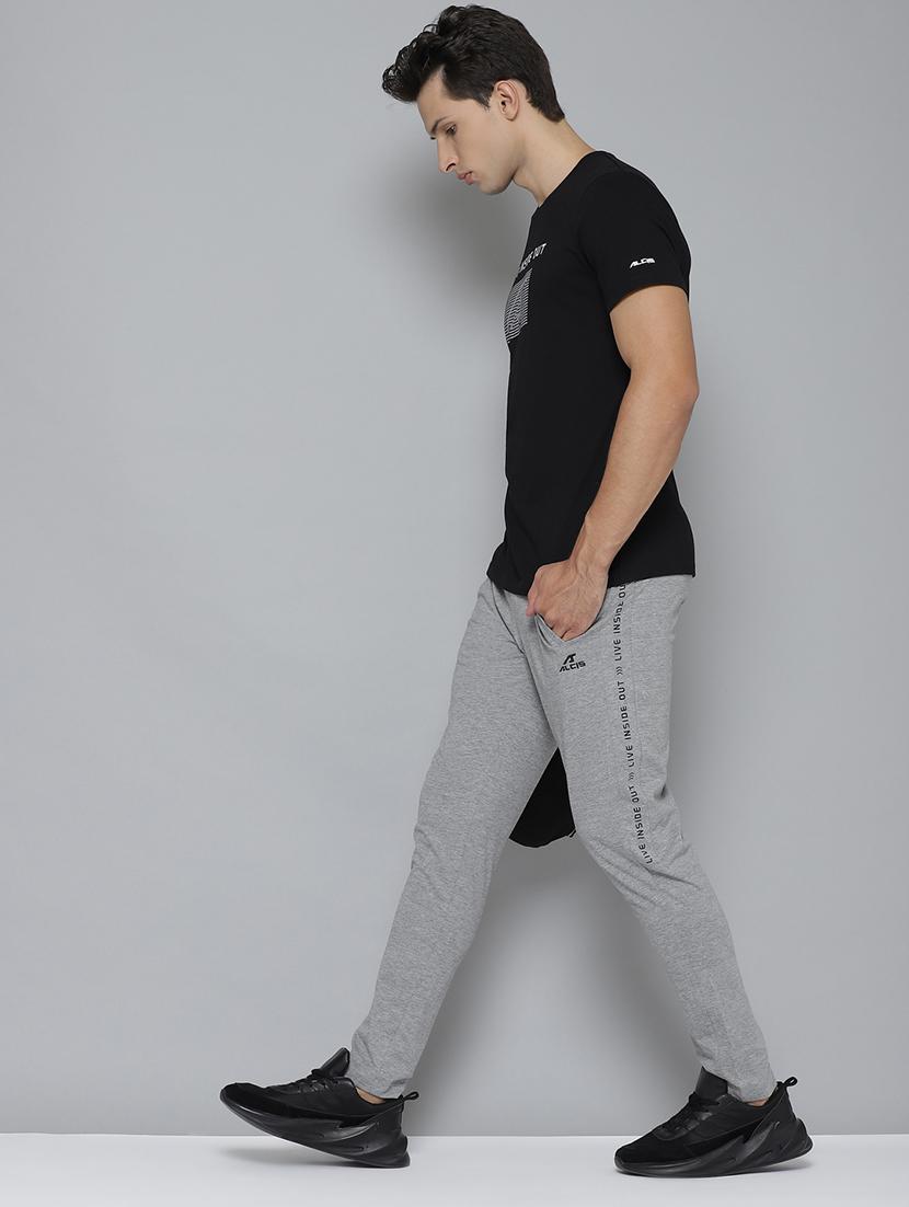 grey side taped ankle length track pant - 17679608 - Standard Image - 3