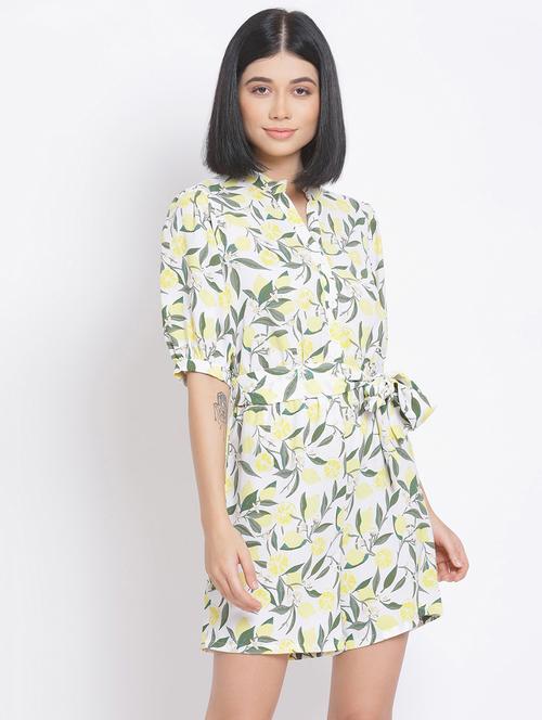 tie front printed romper  - 17680128 -  Standard Image - 0