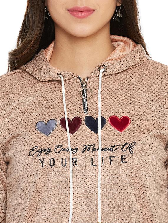 hooded neck printed sweatshirt - 17680288 - Standard Image - 3