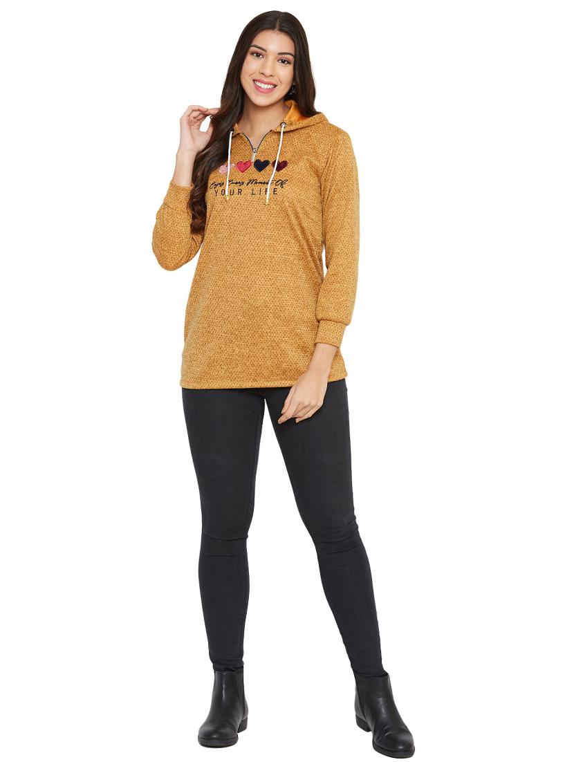 hooded neck self design sweatshirt - 17680291 - Standard Image - 3